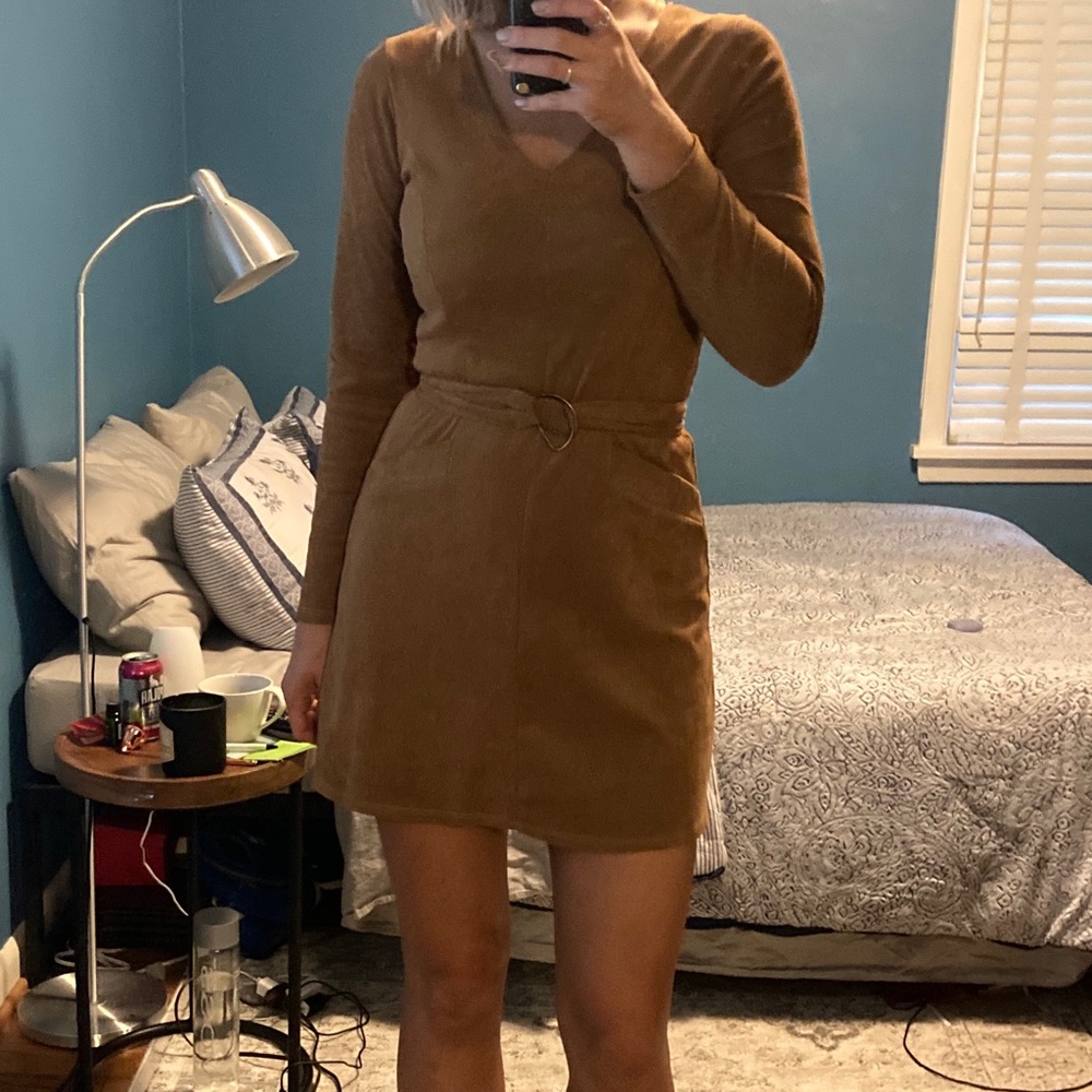 Camel colored short dress